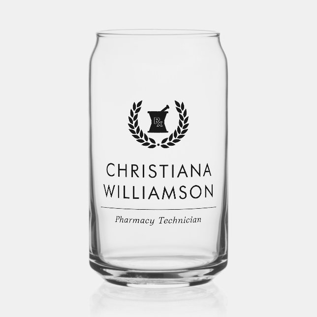 Verre Canette Pharmaciste Élégant Personnalisé Personnel de la p (Recto)