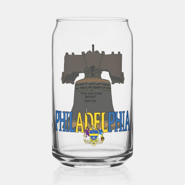 Verre Canette Philadelphie Pennsylvanie Liberty Bell (Gauche)