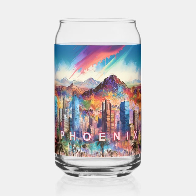 Verre Canette Phoenix Skyline coloré (Verso)
