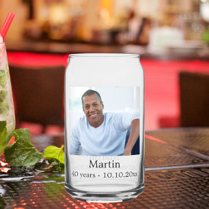 Verre Canette Photo d'anniversaire