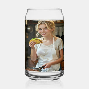 Verre Canette Photo de manger des tacos Personnaliser
