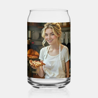Verre Canette Photo de pizza en train de manger Personnaliser