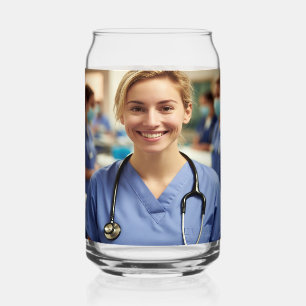 Verre Canette Photo d'infirmière personnaliser