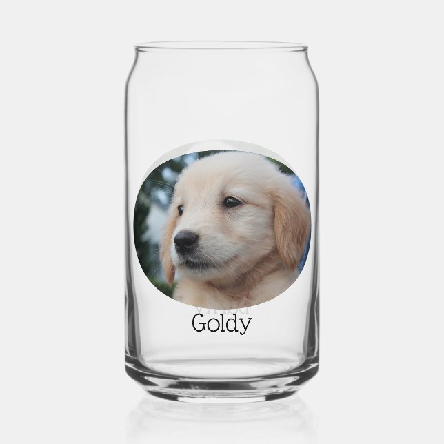 Verre Canette Photo personnalisée pour animaux de compagnie, Dif (Recto)