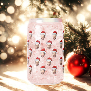 Verre Canette Photo sur mesure Santa Hat Cadeau de Noël