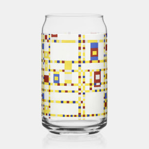 Verre Canette Piet Mondrian Broadway Boogie Woogie Art Abstrait
