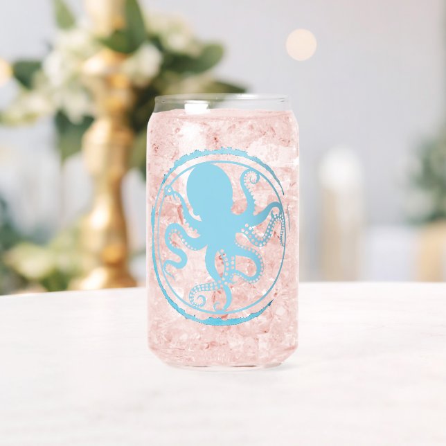 Verre Canette Pieuvre Bleue Côtière 2 (Insitu (Mariage))