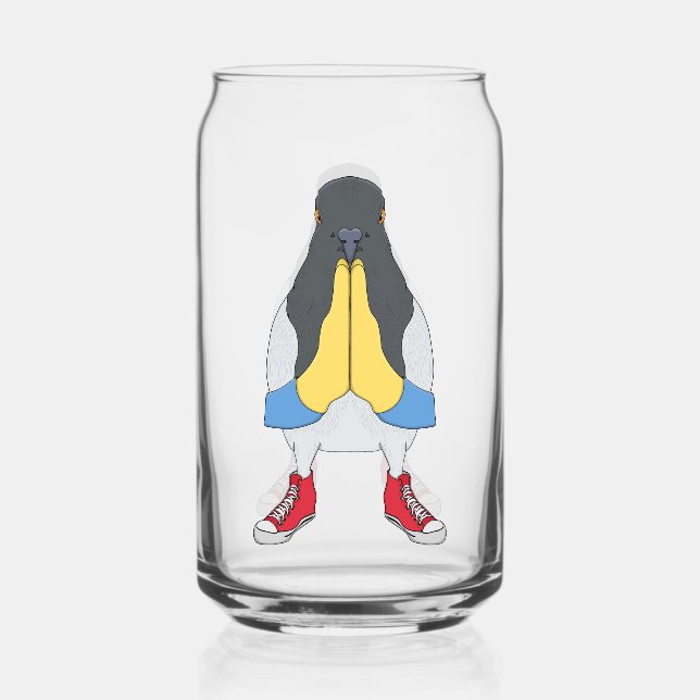 Verre Canette Pigeon avec chaussures (Recto)