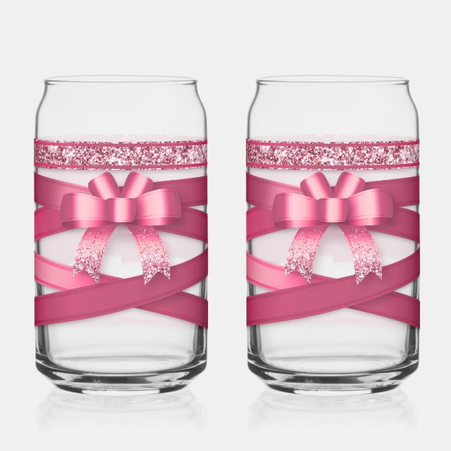 Verre Canette Pink Ribbon Drinkware Set (Gauche)