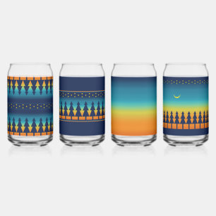 Verre Canette Pins Sunset Sud-Ouest Conception Assortie