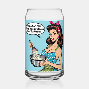 Verre Canette Pinup rétro_ Avec gentillesse