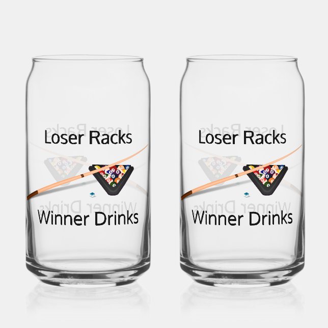 Verre Canette Piscine Loser Racks Winner Boissons (Recto)
