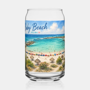 Verre Canette Plage de bébé Aruba Voyage souvenir des Caraïbes