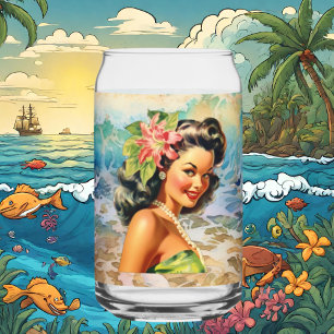 Verre Canette Plage de Cute Hawaii Maison de plage Rétro