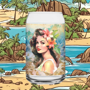 Verre Canette Plage de Cute Hawaii Maison de plage Rétro