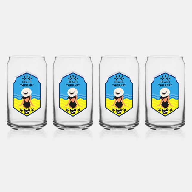 Verre Canette Plage d'été essentielle (Recto)