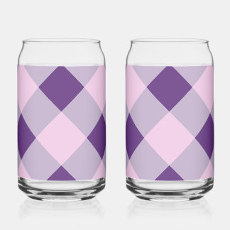 Verre Canette Plaid violet