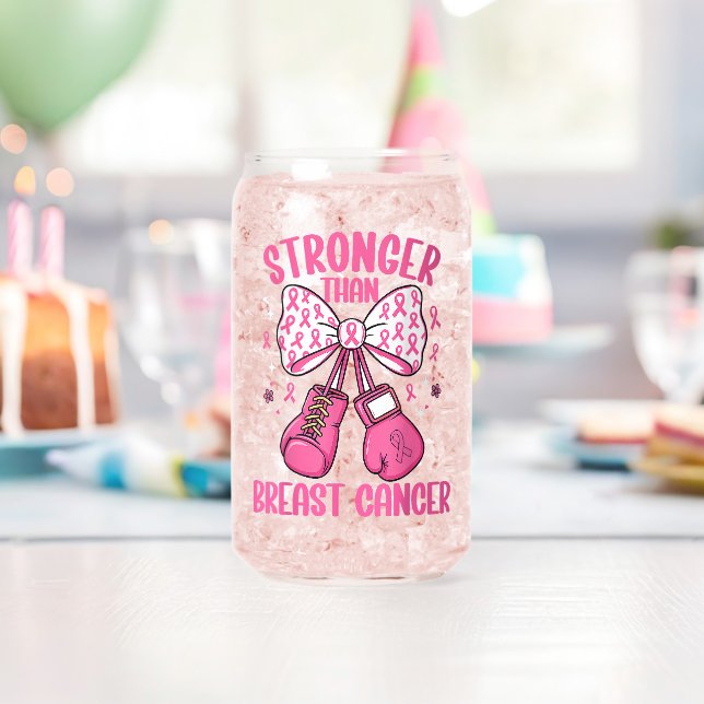 Verre Canette Plus fort que le cancer du sein (Insitu (Anniversaire))