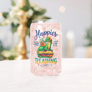 Verre Canette Plus heureux quand je lis