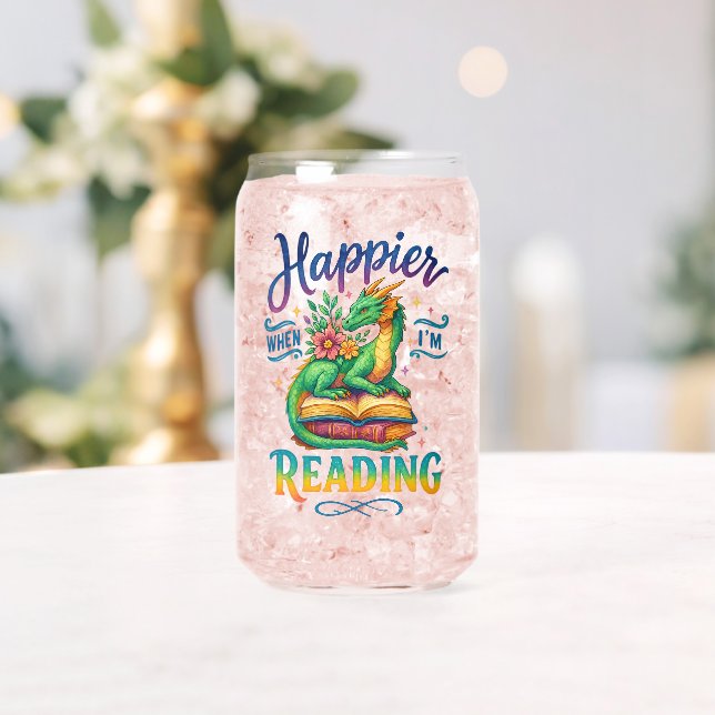 Verre Canette Plus heureux quand je lis (Insitu (Mariage))