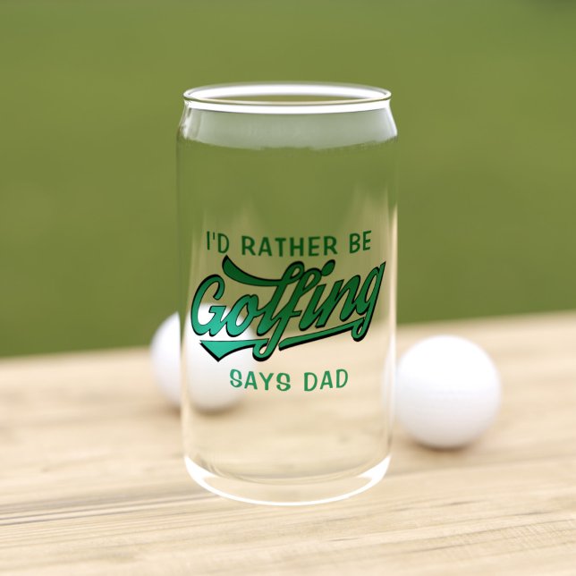 Verre Canette Plutôt Être Golfing Dit Papa Golfer Monogrammed (Do you know someone who would rather be golfing? Just add their name and initial)