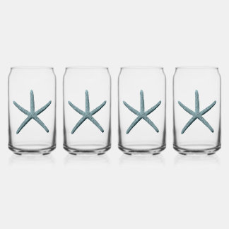 Verre Canette Poche à doigt bleu