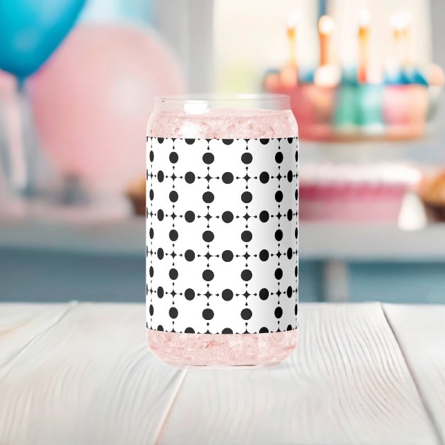 Verre Canette Points noirs, Motif à pois, Pois, Pointillé (Insitu (Baby Shower))