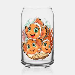 Verre Canette Poisson clown Dessin animé mignon Famille Sous l'e