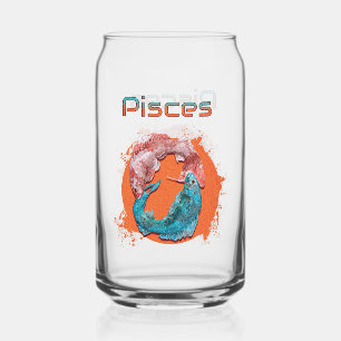 Verre Canette Poissons Zodiaque Horoscope Signe d'Eau Astrologie