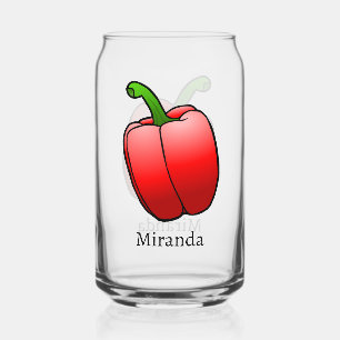 Verre Canette Poivron Rouge