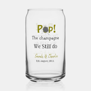 Verre Canette Pop le champagne nous faisons encore or gris coupl