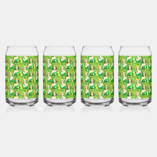 Verre Canette PopArt St Paddy's Pin-up Girls