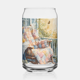 Verre Canette Porche Coquet avec Charme de Courte-Pointe et Limo