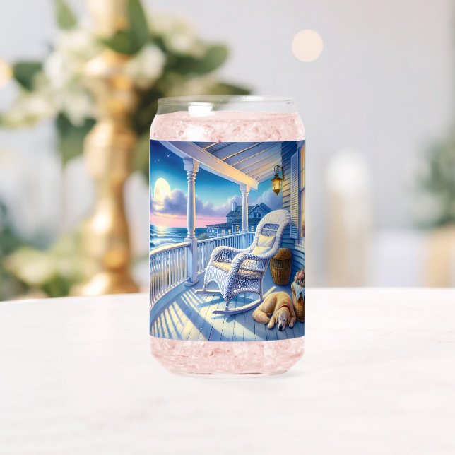 Verre Canette Porche côtière sur la lune avec vue sur le chien e (Insitu (Mariage))