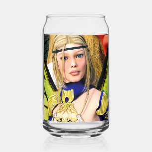 Verre Canette Portrait Fantastique de Papillon Fée Élégant