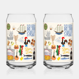 Verre Canette Portugal Symboles Amateurs de voyage