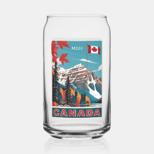 Verre Canette Poster de voyage sur mesure Monogramme Canada