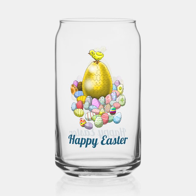 Verre Canette Poule et œufs de Pâques (Recto)
