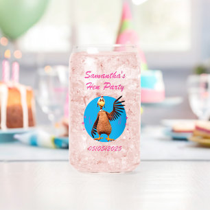 Verre Canette Poules drôles Soirée de poulet humour de fête