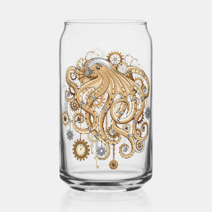 Verre Canette Poulpe Steampunk Rétro Fantastique Mécanique