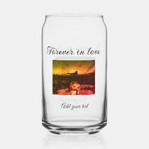 Verre Canette Pour toujours en amour ajouter photo de couple mar