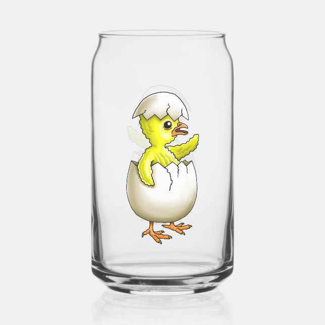 Verre Canette Poussin de Pâques éclos (Recto)