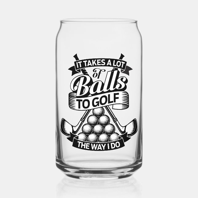 Verre Canette Prend Beaucoup De Ballons - Golf drôle (Recto)