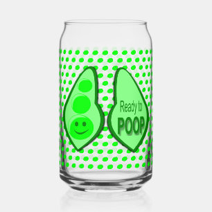 Verre Canette Prêt à vomir Nouveau bébé Pois vert amusant