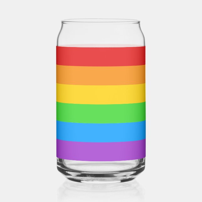 Verre Canette Pride pour : Arc en ciel (Recto)