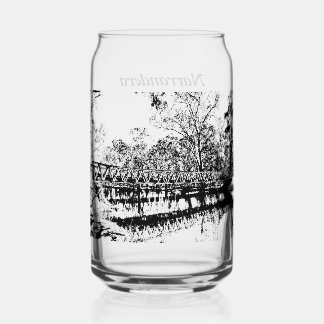 Verre Canette Printed glass can set of 1