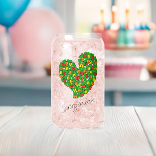 Verre Canette Printemps dans Love-Tulips(rouge, jaune, orange)-N
