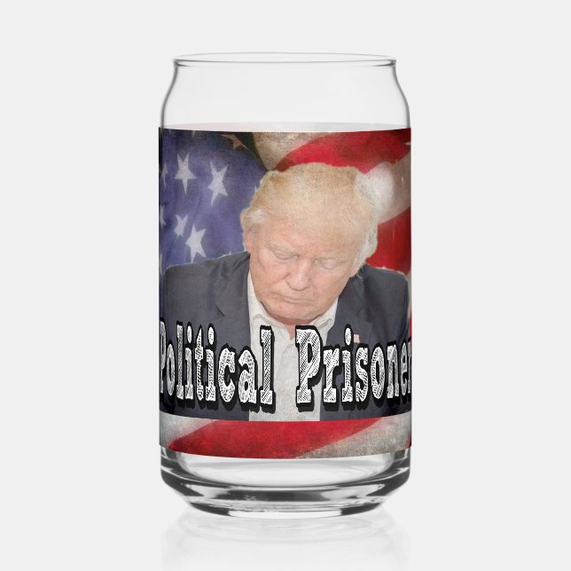 Verre Canette Prisonnier politique de Trump (Recto)