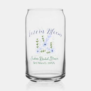 Verre Canette Purple boho amour en fleurs nom de la baby shower 