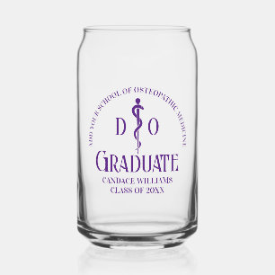 Verre Canette Purple Ostéopathic Médicale School Graduation